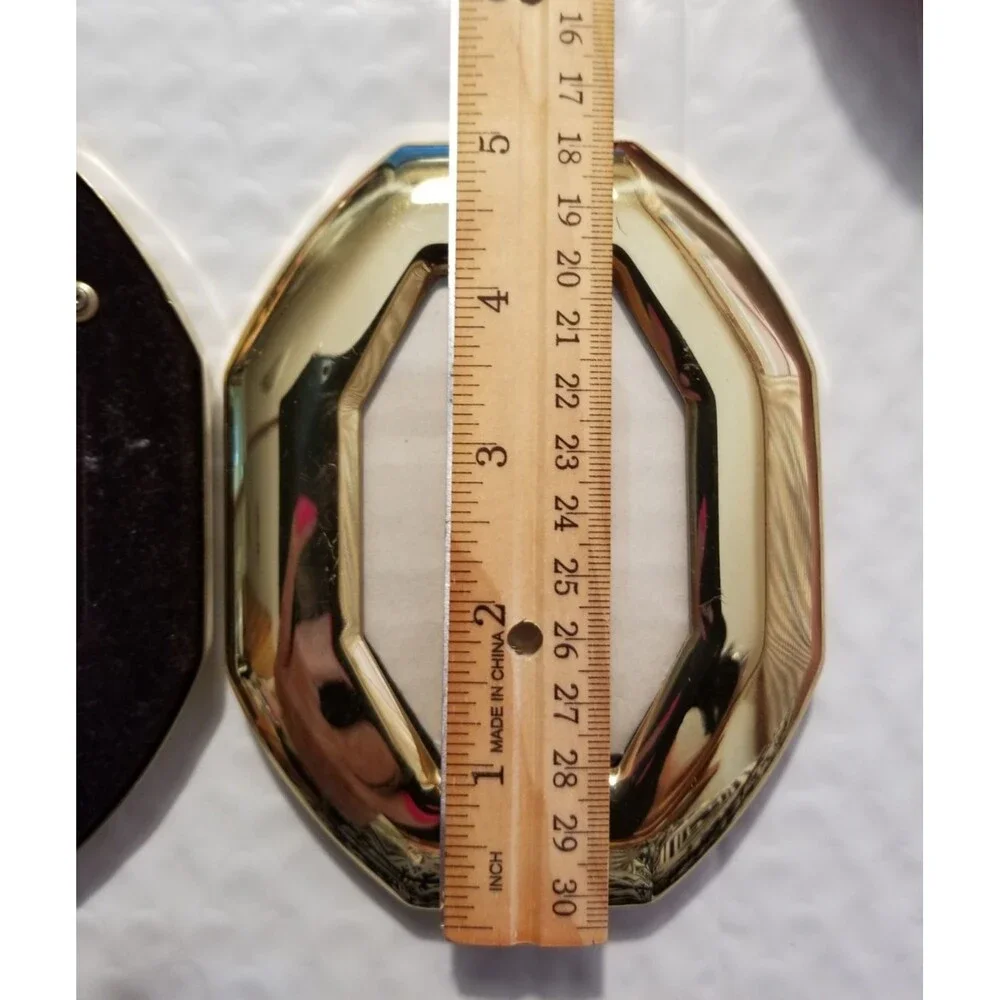 Easton Brass Picture Frame Footed Velvet Back 2.5